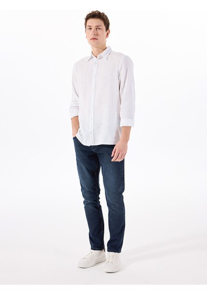 Lacivert Erkek Dar Paça Slim Fit Denim Pantolon Vegas Slim - 1305