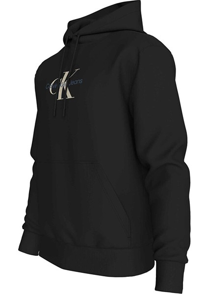 Dıstressed Monologo Baskılı Relaxed Kapüşonlu Siyah Erkek Sweatshirt J30J326875BEH fiyatları