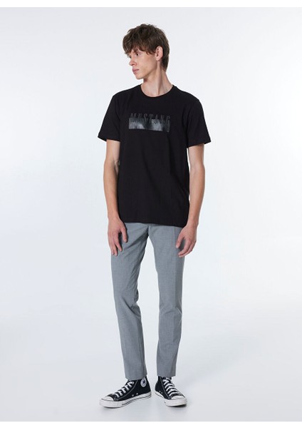 Siyah Erkek Relaxed Baskılı T-Shirt M4WM-TST-1563