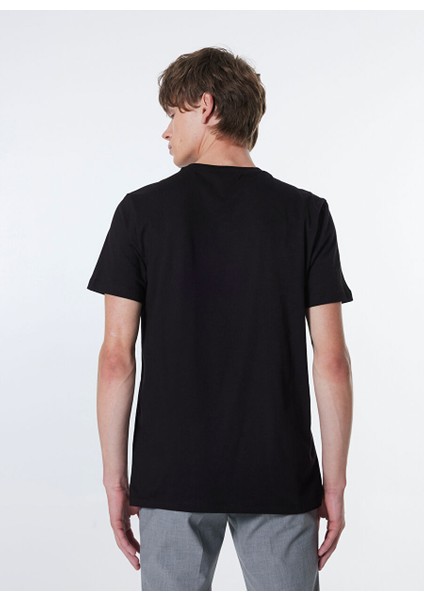 Siyah Erkek Relaxed Baskılı T-Shirt M4WM-TST-1563