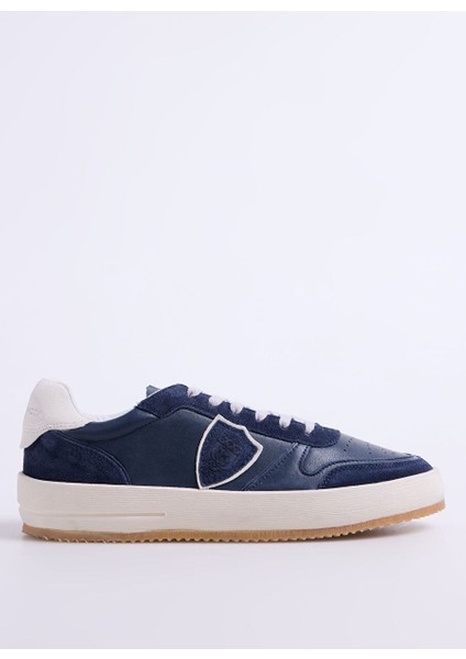 Lacivert Erkek Deri Sneaker Nıce Low Man