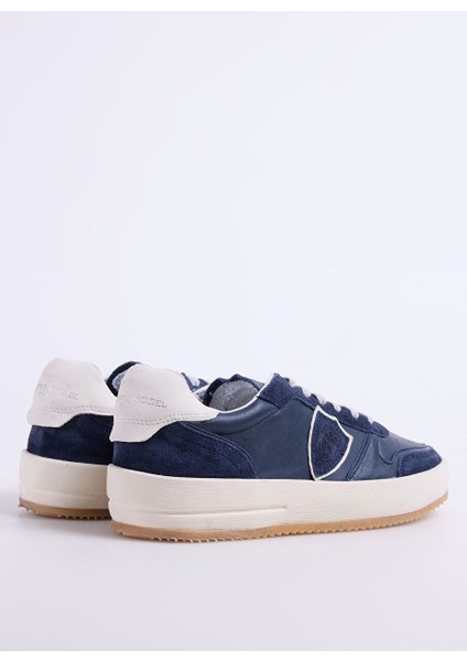 Lacivert Erkek Deri Sneaker Nıce Low Man