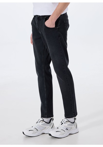 Antrasit Erkek Dar Paça Slim Fit Denim Pantolon Michigan Slim - 1302 modelleri