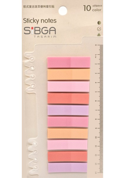 Şeffaf Renkli Postit Post-It Post It. Kitap Ayracı Ayraç Postit Sticker Not Kağıdı 200 Yaprak