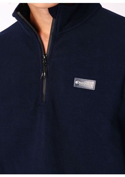 Lacivert Erkek Dik Yaka Basic Polar Sweatshırt D4WM-SWT3993
