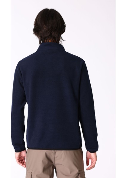 Lacivert Erkek Dik Yaka Basic Polar Sweatshırt D4WM-SWT3993