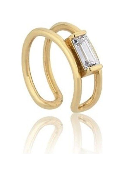 Baget 14 Ayar Altın Ear Cuff