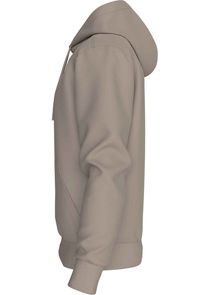 Açık Kahve Erkek Kapüşon Relaxed Baskılı Sweatshirt J30J326875PCF Dıstressed Monologo