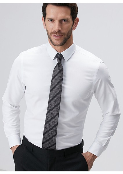 Beyaz Erkek Gömlek Slim Fit Gömlek 1094105