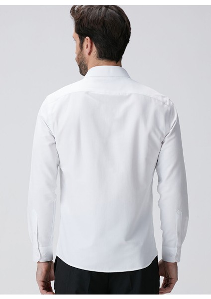 Beyaz Erkek Gömlek Slim Fit Gömlek 1094105 indirimleri