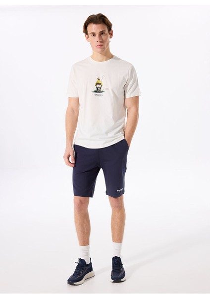 D5SM-TST3736 Kırık Beyaz Bisiklet Yaka Relaxed Fit Baskılı Erkek T-Shirt fiyatları