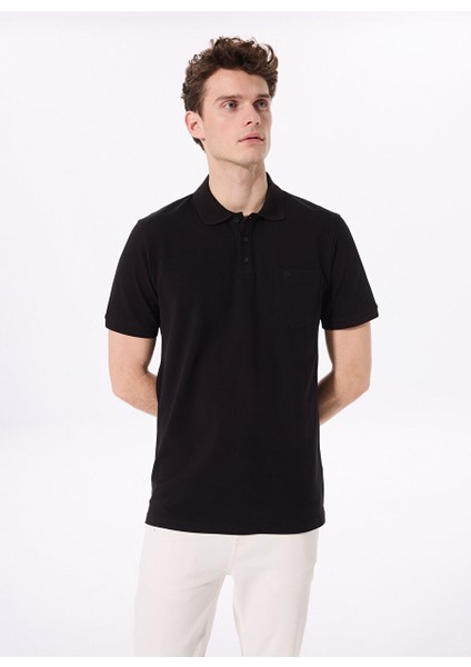 Siyah Erkek Basic %100 Pamuk Polo T-Shirt cm Nobro K Ceplı modelleri