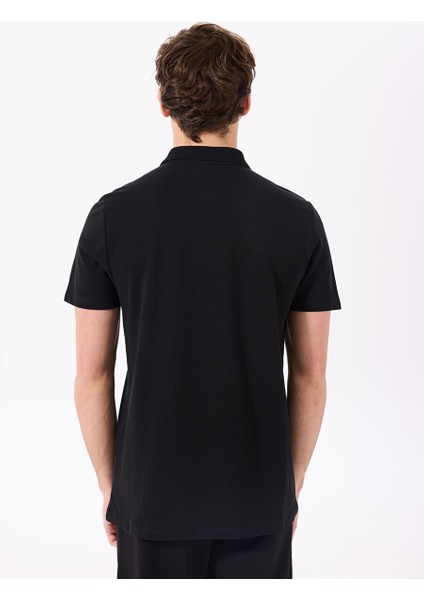 Siyah Erkek Polo Yaka Relaxed Nakışlı Polo T-Shirt C4SM-TST4528 indirimleri
