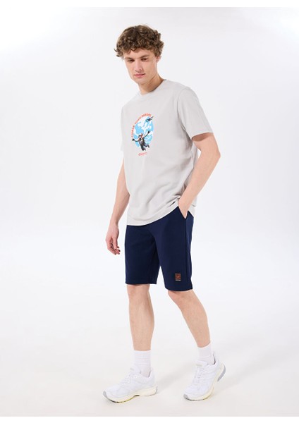 Lacivert Erkek Sweat Şort D4SM-SHT3221