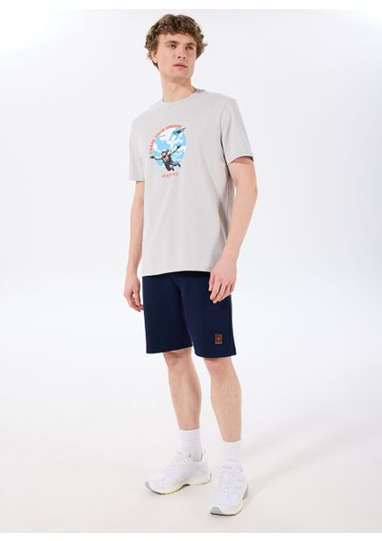 Lacivert Erkek Sweat Şort D4SM-SHT3221