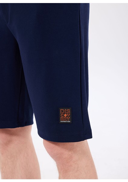 Lacivert Erkek Sweat Şort D4SM-SHT3221