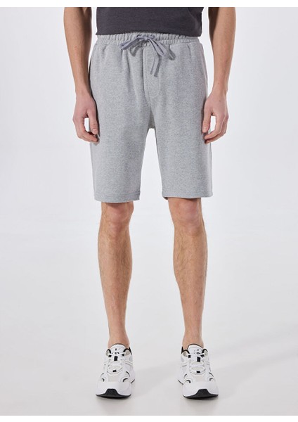 Gri Erkek Basic Düz Sweat Şort MML5SM-SHT 9531