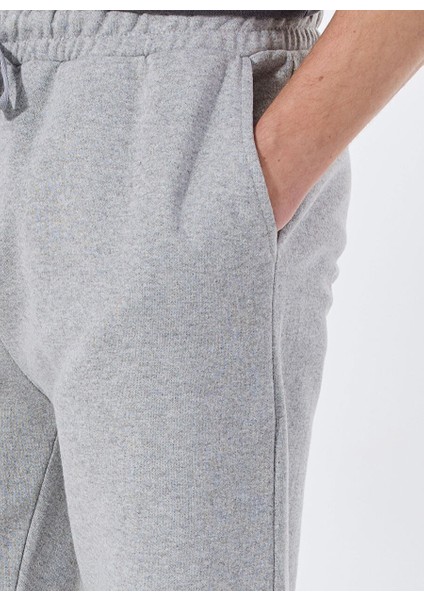 Gri Erkek Basic Düz Sweat Şort MML5SM-SHT 9531
