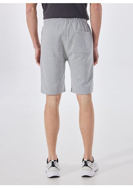 Gri Erkek Basic Düz Sweat Şort MML5SM-SHT 9531