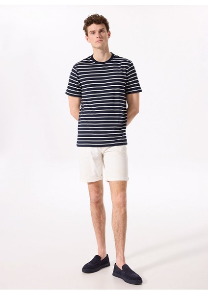 Lacivert Erkek Basic Çizgili T-Shirt F5SM-TST 2740 modelleri
