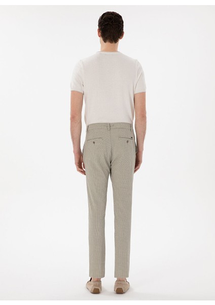 Haki Erkek Slim Fit Çizgili Chino Pantolon Gavın fırsatları
