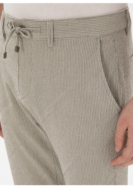 Haki Erkek Slim Fit Çizgili Chino Pantolon Gavın indirimleri