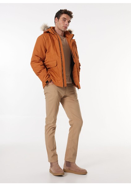 Bej Erkek Dar Paça Slim Fit Denim Pantolon Washington Straight-30