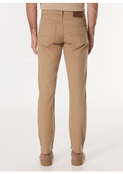 Bej Erkek Dar Paça Slim Fit Denim Pantolon Washington Straight-30 fırsatları