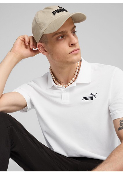 68255202 Ess No. 1 Logo Pique Polo Beyaz Regular Fit Erkek T-Shirt