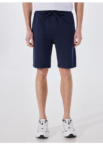 Lacivert Erkek Basic Düz Sweat Şort MML5SM-SHT 9531