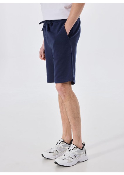 Lacivert Erkek Basic Düz Sweat Şort MML5SM-SHT 9531