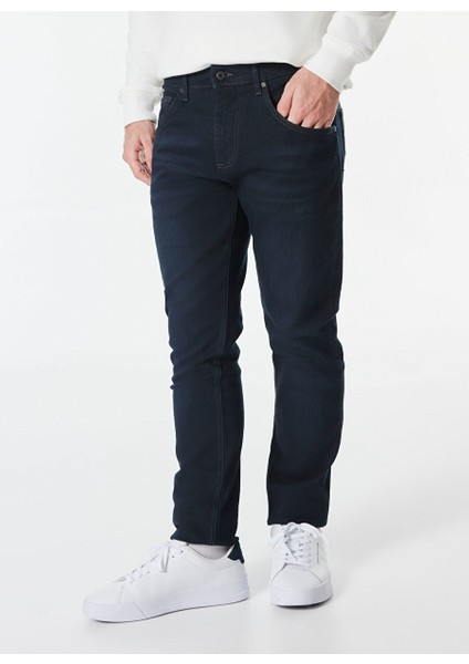 Lacivert Erkek Dar Paça Slim Fit Denim Pantolon Michigan Slim - 1322 modelleri