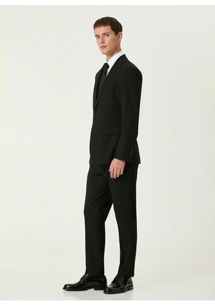 Siyah Erkek Slim Fit Armürlü Takım Elbise 1092957 indirimleri