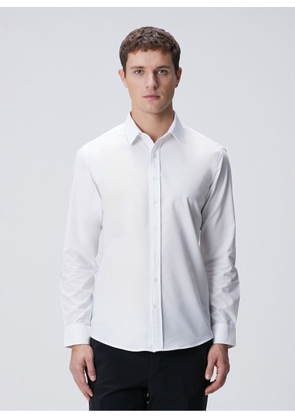Siyah Erkek Gömlek Slim Fit Düz Gömlek 1092979