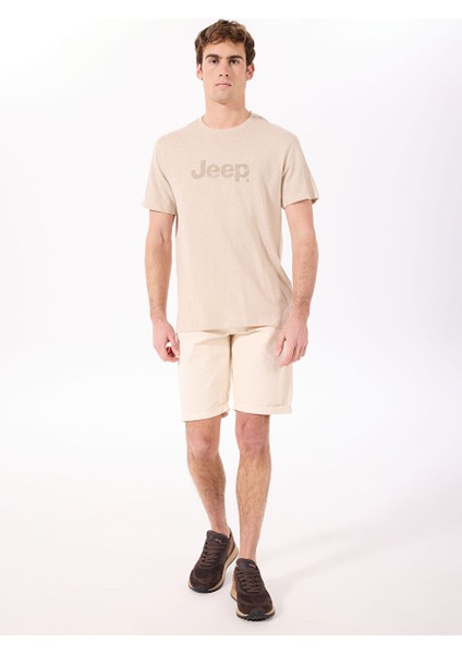 Bej Erkek Relaxed Baskılı T-Shirt J5SM-TST7322 fiyatları