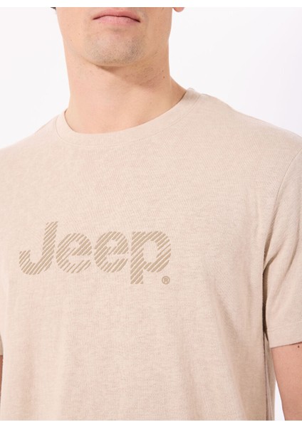 Bej Erkek Relaxed Baskılı T-Shirt J5SM-TST7322 fırsatları