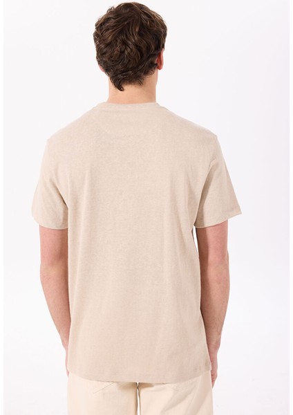 Bej Erkek Relaxed Baskılı T-Shirt J5SM-TST7322 indirimleri