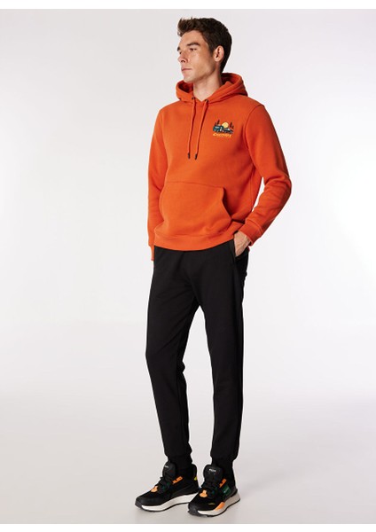 Koyu Turuncu Erkek Kapüşon Relaxed Nakışlı Sweatshirt D4SM-SWT3249 fiyatları