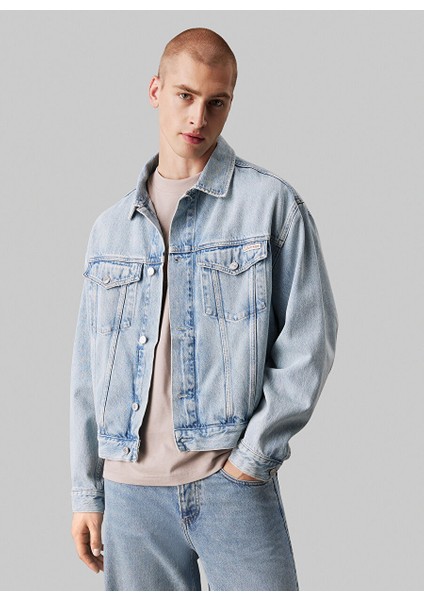 Açık Mavi Erkek Relaxed Denim Ceket J30J3265561AA fiyatları
