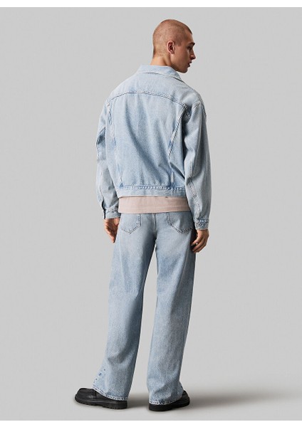 Açık Mavi Erkek Relaxed Denim Ceket J30J3265561AA fırsatları