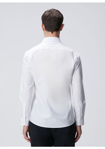 Siyah Erkek Gömlek Slim Fit Düz Gömlek 1092979
