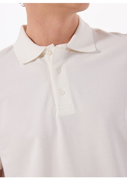 Beyaz Erkek Basic Polo T-Shirt MML5SM-TST 9546 fırsatları