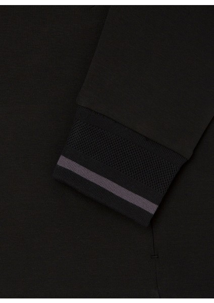Siyah Erkek Dik Slim Fit Ceket HM581208