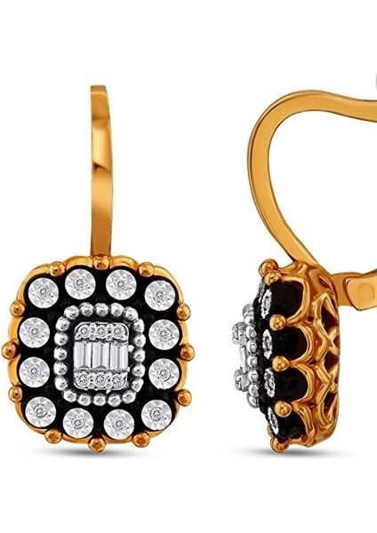 0.20 Karat Baget Taşlı Elmas Küpe