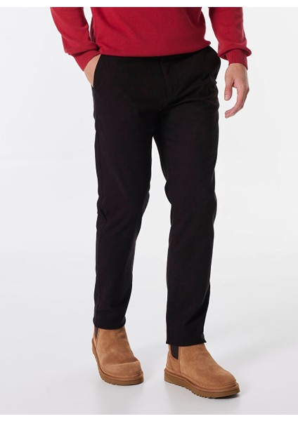 Siyah Erkek Basic Düz Chino Pantolon MML4WM-PNT9515