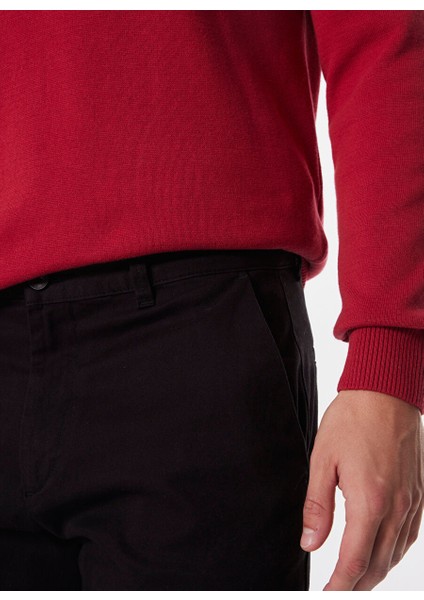 Siyah Erkek Basic Düz Chino Pantolon MML4WM-PNT9515