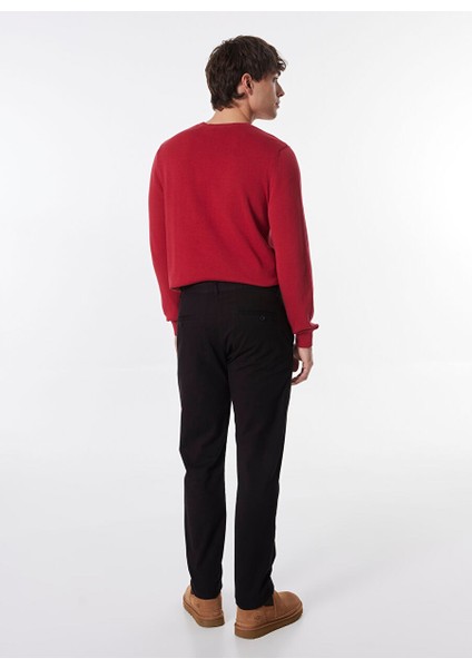 Siyah Erkek Basic Düz Chino Pantolon MML4WM-PNT9515