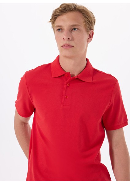 Kırmızı Erkek Basic Polo T-Shirt MML5SM-TST 9546 modelleri
