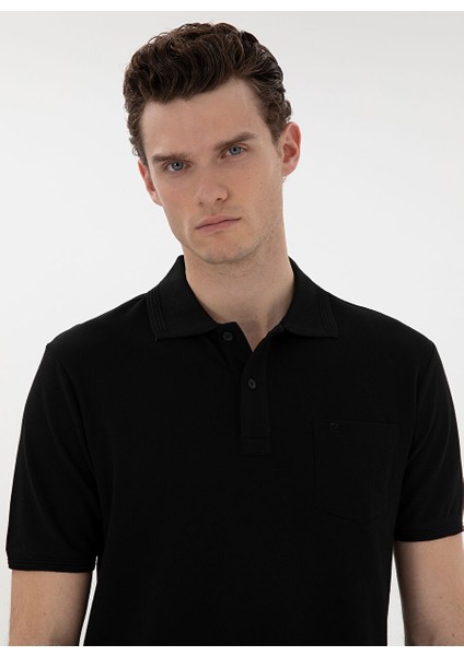 Siyah Erkek Regular Fit Polo T-Shirt Sunny-R fiyatları