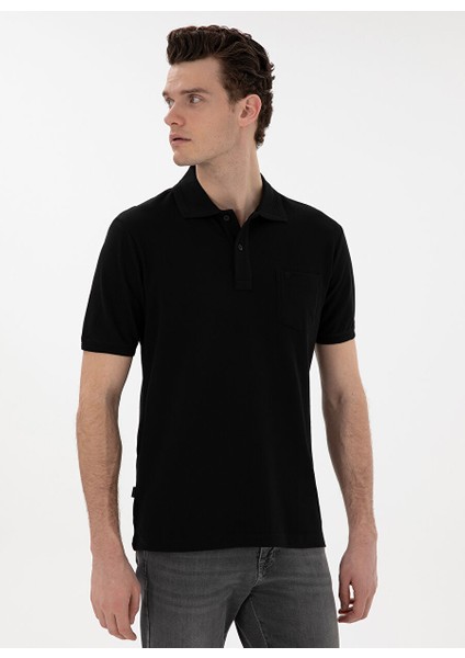 Siyah Erkek Regular Fit Polo T-Shirt Sunny-R modelleri
